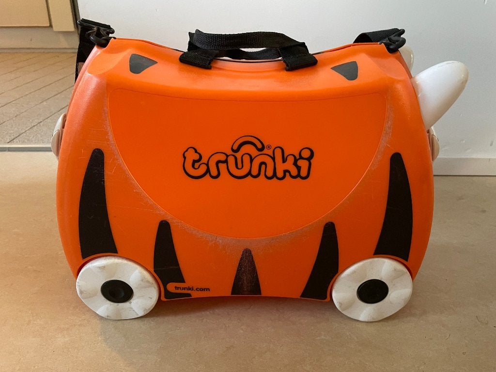 Koffer trunki tijger oranje voor kind, Gebruikt, Hard kunststof, Minder dan 50 cm, Minder dan 35 cm