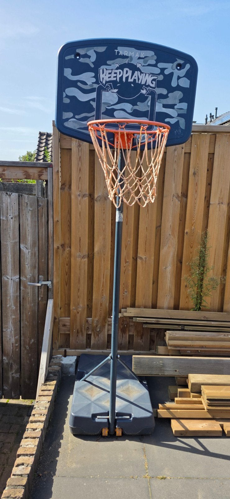 Basketbalring met standaard, Sport en Fitness, Ophalen, Ring, Bord of Paal