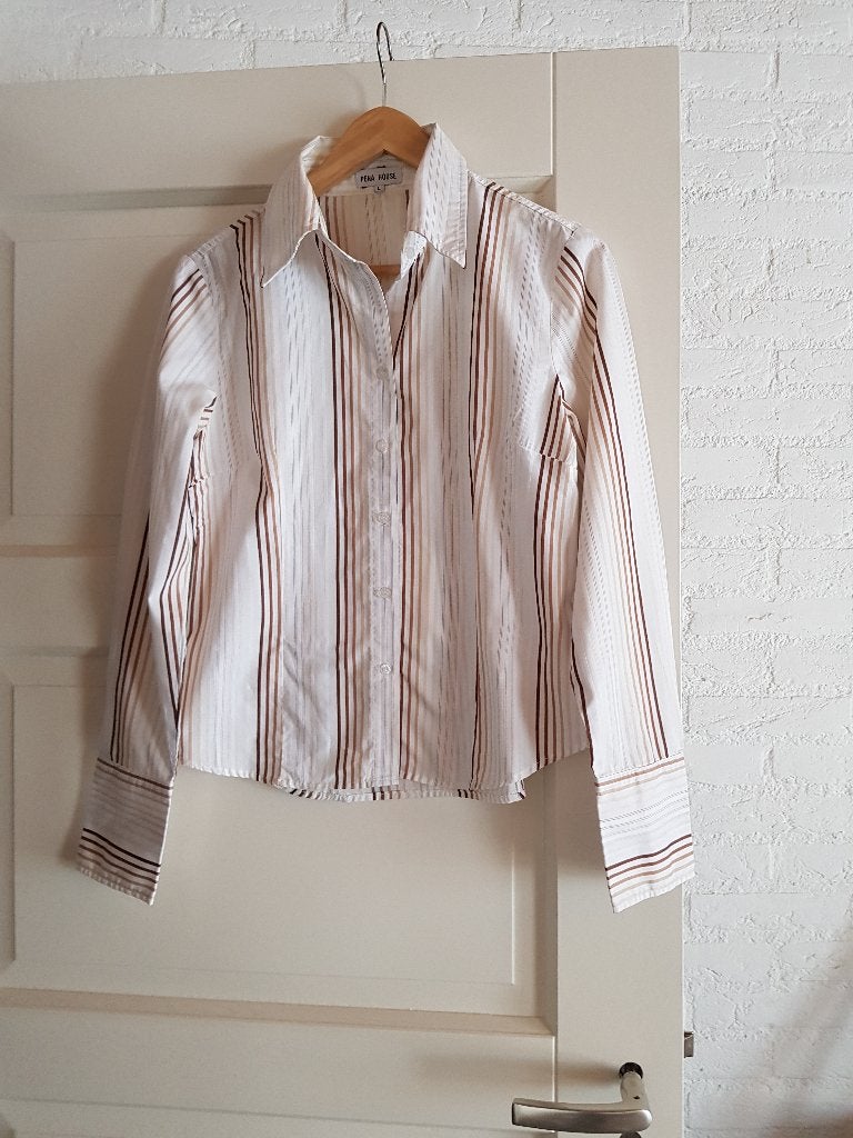Dames blouse Pena House, maar 38, Maat 38/40 (M), Bruin, Ophalen of Verzenden, Zo goed als nieuw