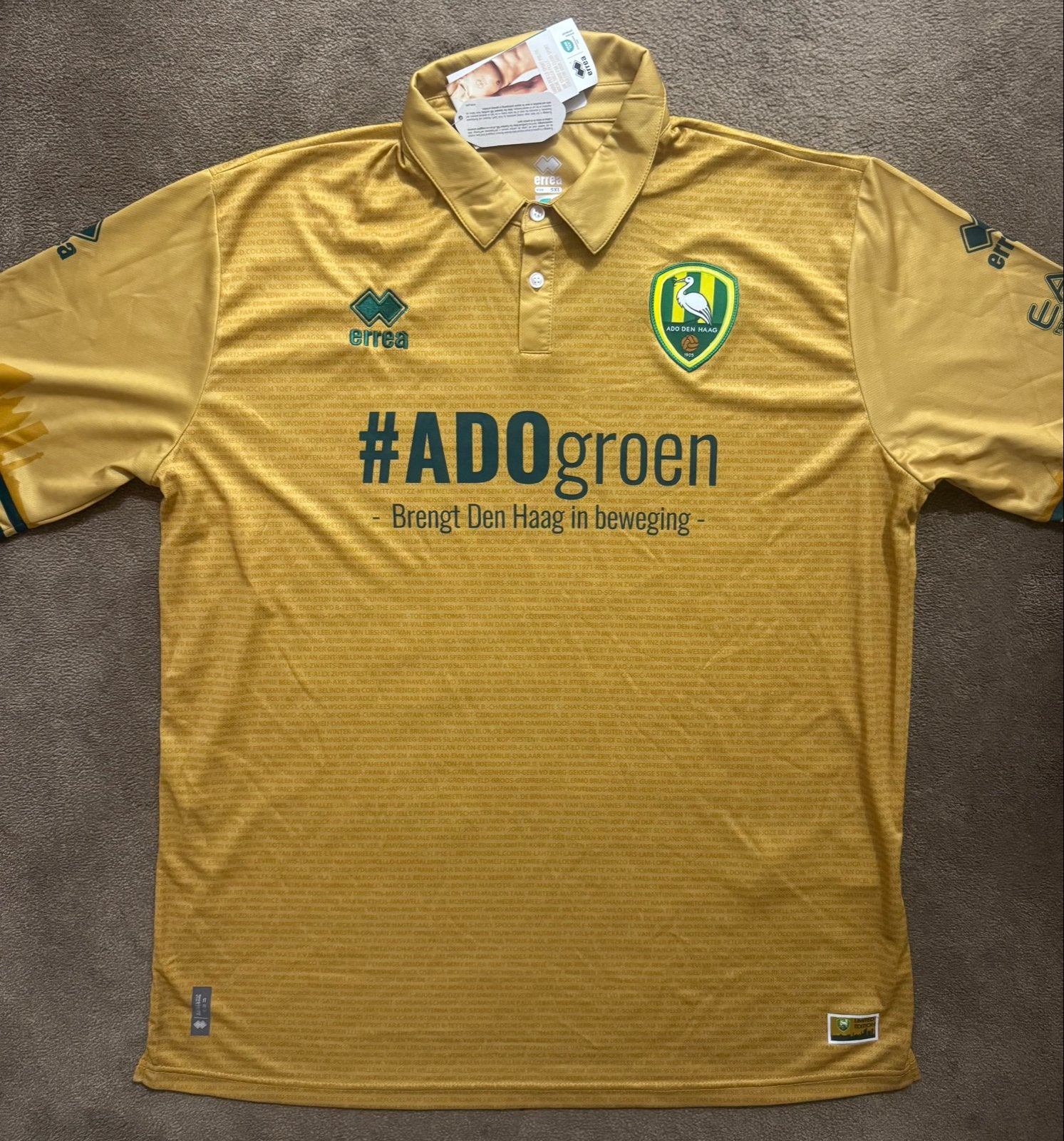 ADO Den Haag Limited Edition Gouden Shirt maat 5XL, Verzamelen, Ophalen of Verzenden, Nieuw