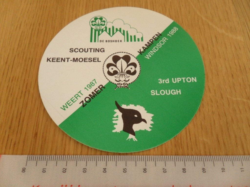 sticker SCOUTING Keent - Moesel DE BOSHOEK Weert 1987 1988, Ophalen, Zo goed als nieuw