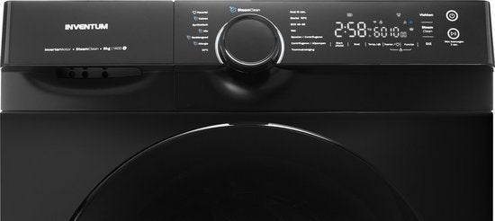 Inventum wasmachine VWM8010B - Zwart, 1200 tot 1600 toeren, Inventum Huishoudelijke Apparaten B.V., 8 tot 10 kg, Ophalen of Verzenden