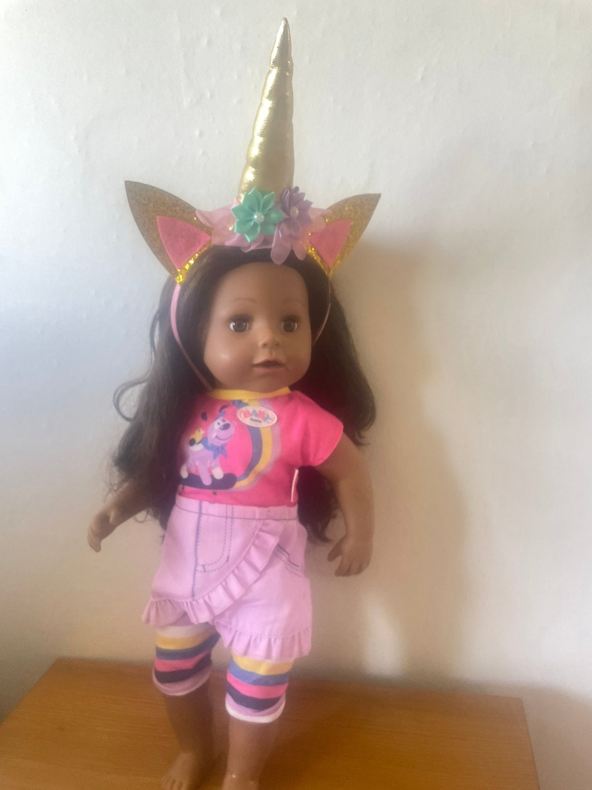baby born Zus   donkere pop, Ophalen of Verzenden, Zo goed als nieuw, Babypop