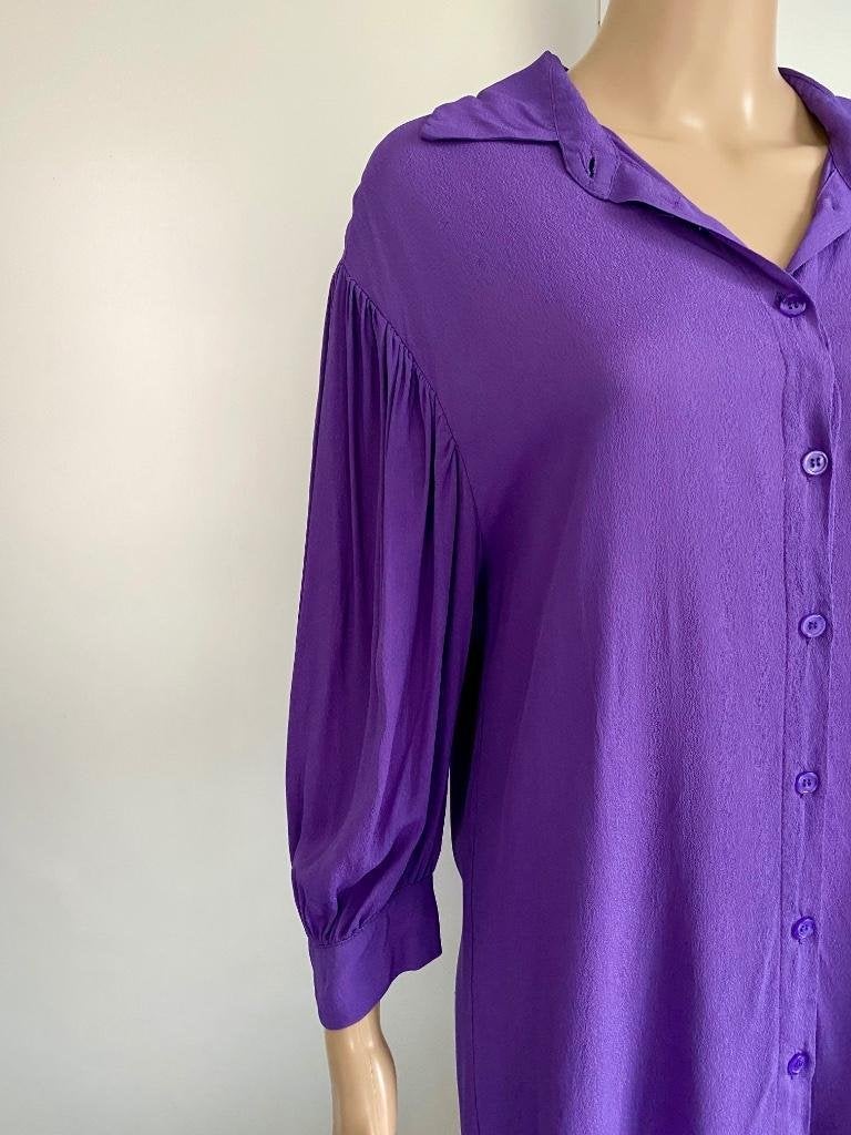 J451 Lange blouse maat M=38/40 top paars, Maat 38/40 (M), Paars, Ophalen of Verzenden, Zo goed als nieuw