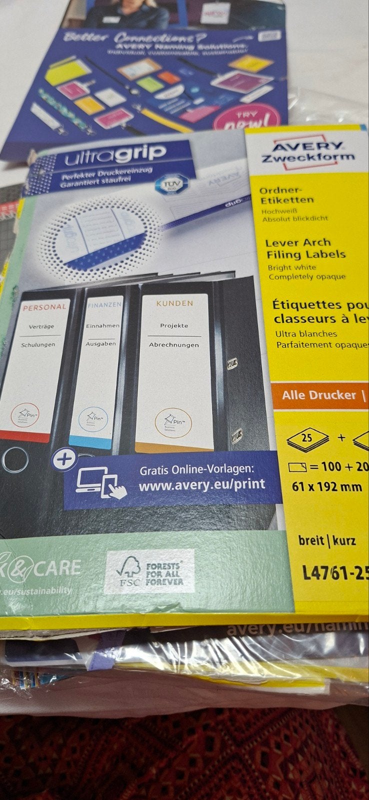 Avery Zweckform ordnerrugetiketten, Ophalen of Verzenden, Nieuw