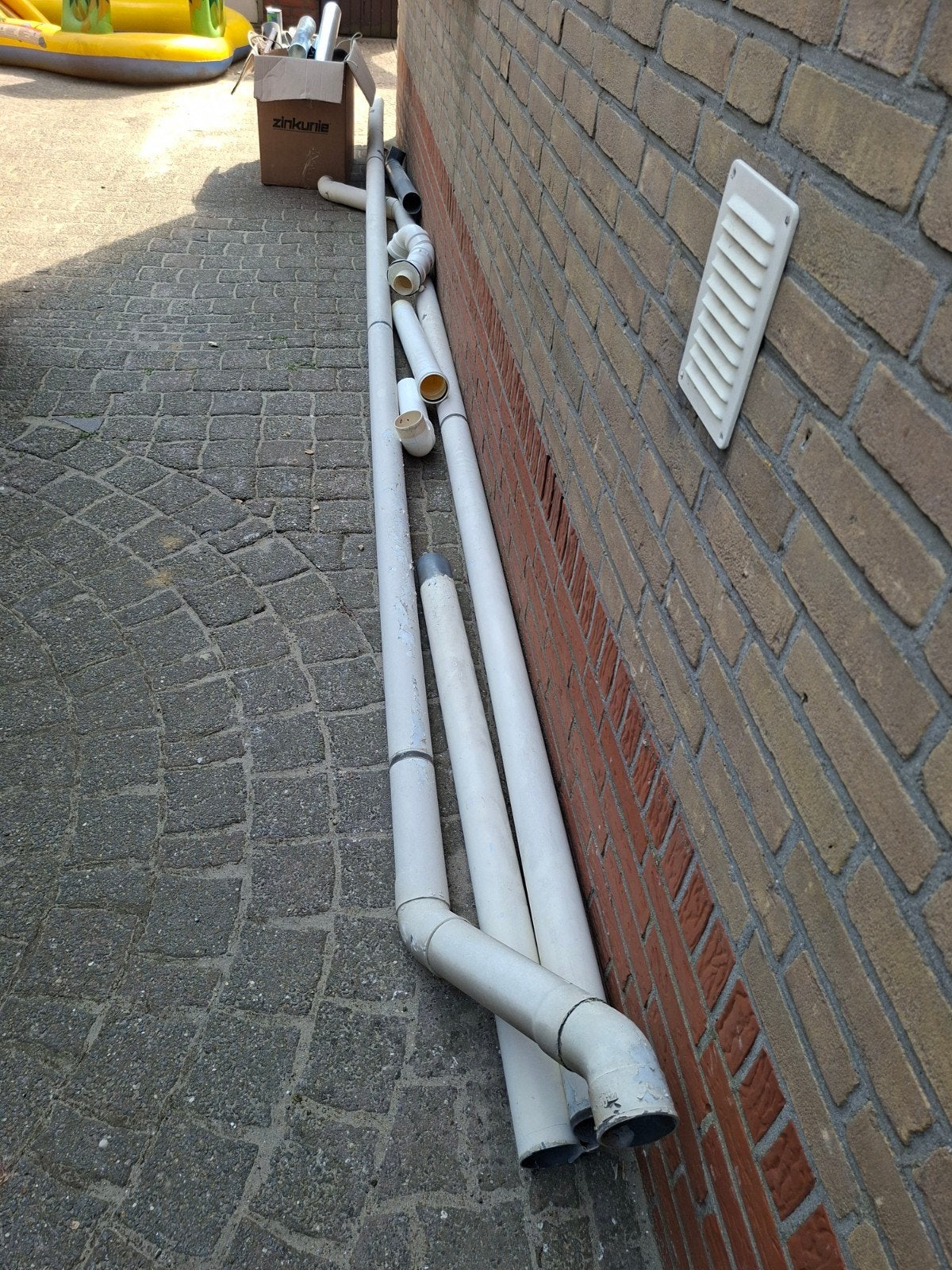 7 regenwater afvoerbuizen - PVC, diverse lengtes, Afvoer, Gebruikt, Pvc, 2 tot 4 meter