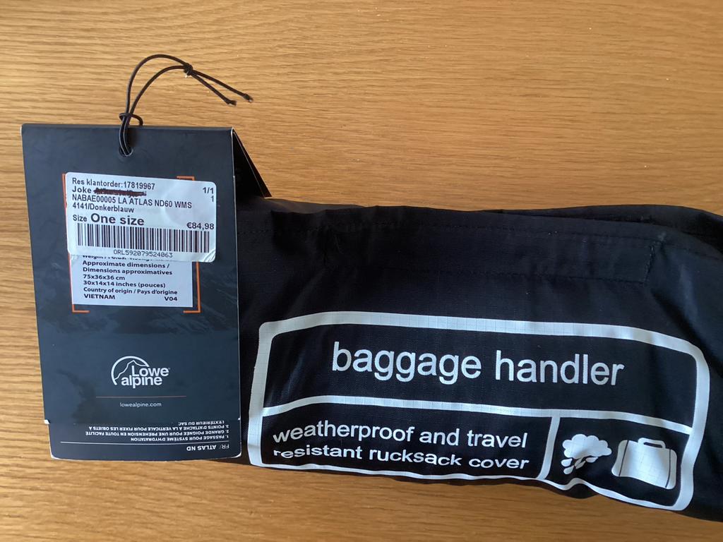 Lowe Alpine Baggage Handler - Rugzak bescherming, Ophalen of Verzenden, Zo goed als nieuw