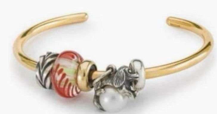 Prachtige Trollbeads glaskraal ‘Gevleugelde Eenheid’, Glas of Kristal, Nieuw, Ophalen of Verzenden, Trollbeads