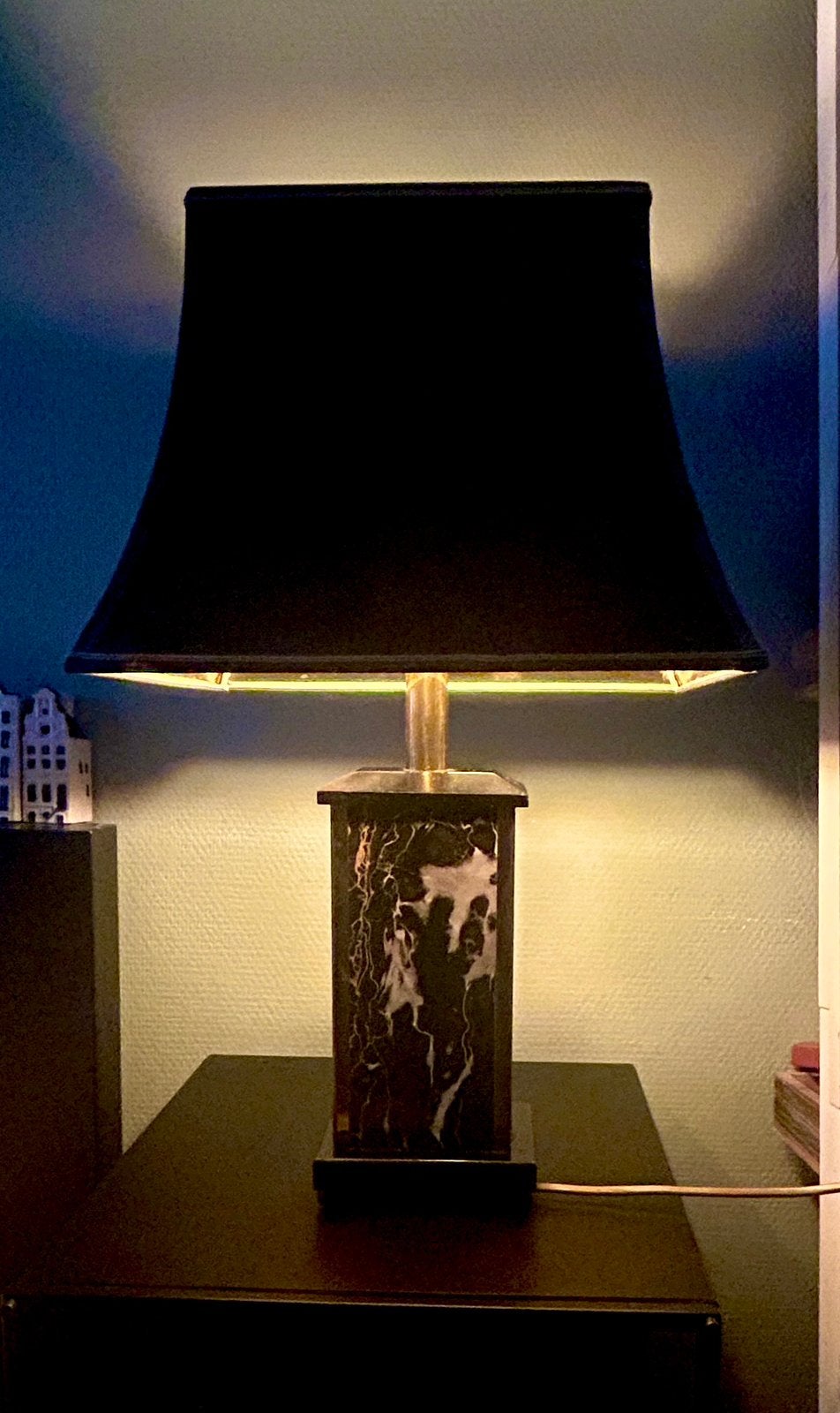 Hotel chique marmerlook lamp -Hollywood Regency, Huis en Inrichting, Ophalen, Zo goed als nieuw, Vintage