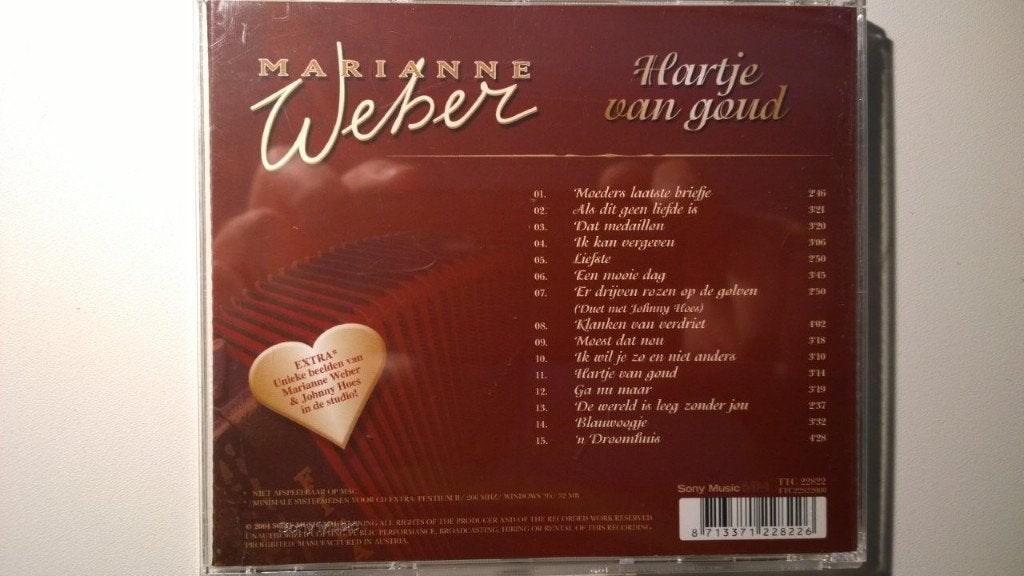 Marianne Weber - Hartje Van Goud, Ophalen of Verzenden, Zo goed als nieuw, Levenslied of Smartlap, Album