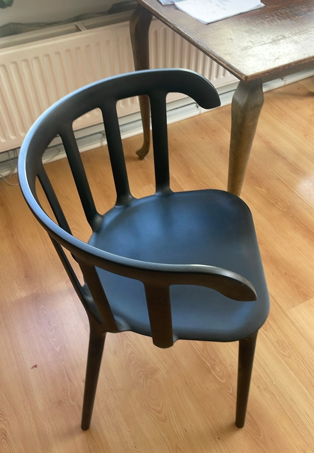 Zwarte IKEA PS stoel met gebruikssporen, Ophalen, Kunststof, Gebruikt, Zwart