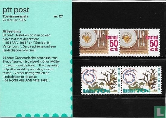 Postzegelmapje M27 Toerisme 1985 NL, Ophalen of Verzenden