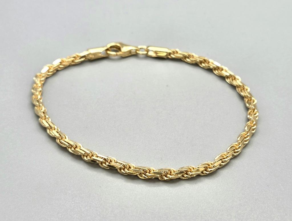 Gold Plated Silver rope/koord armband. 2026/309., ., Nieuw, Ophalen of Verzenden, .