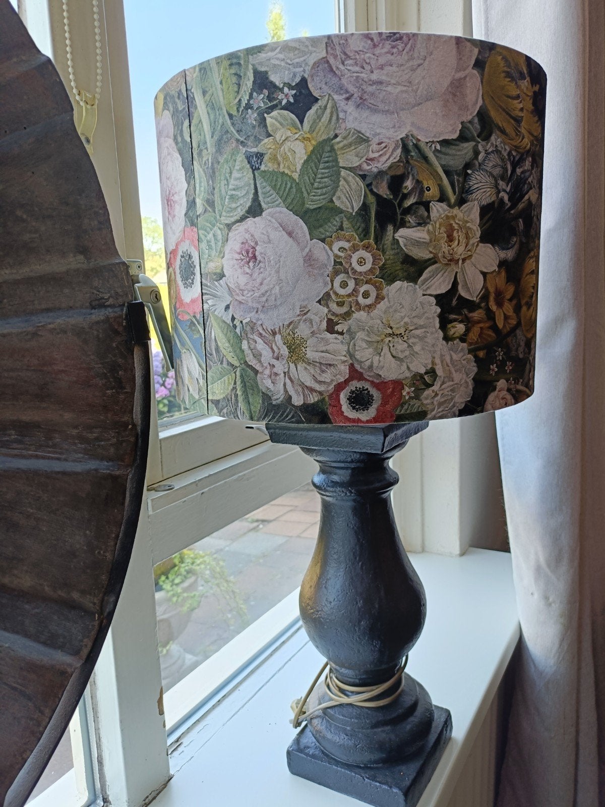 stenen balusterlamp met kap, Huis en Inrichting, Ophalen