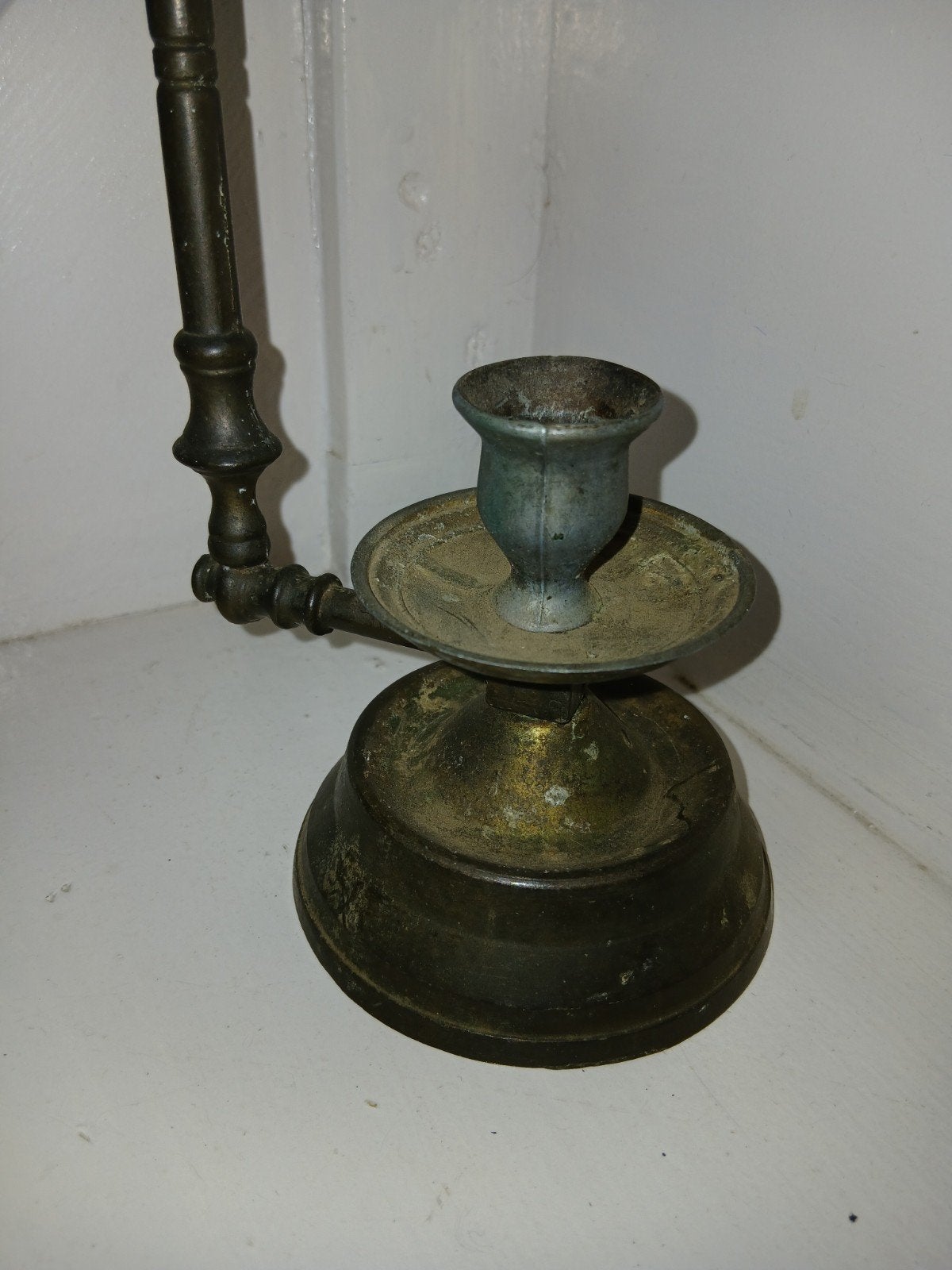 antieke messing wandkandelaar, Antiek en Kunst, Ophalen of Verzenden, Koper of Brons
