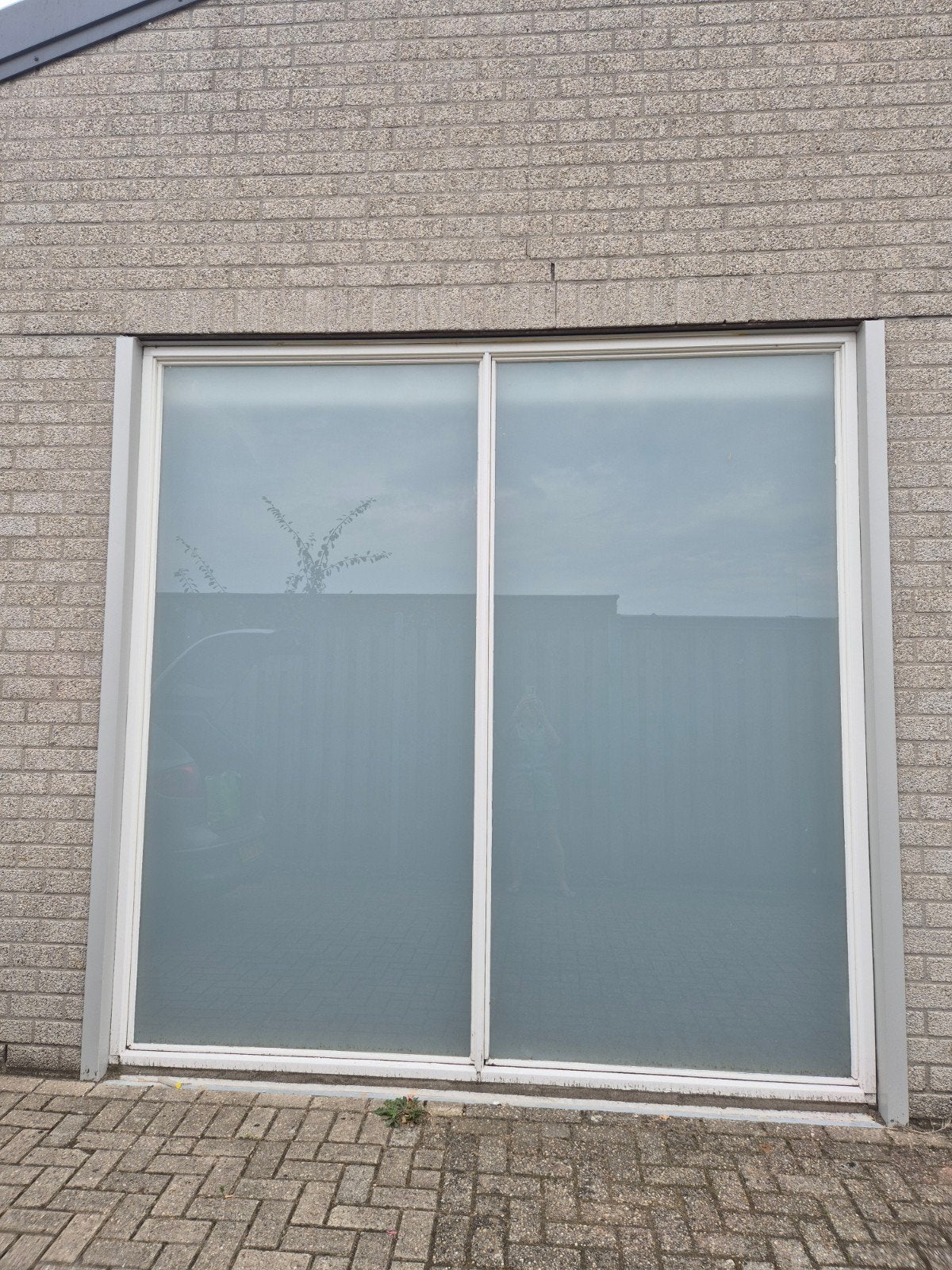 Grote kozijn met Melkglas, Ophalen, Gevelraam of Ruit, Gebruikt, 160 cm of meer