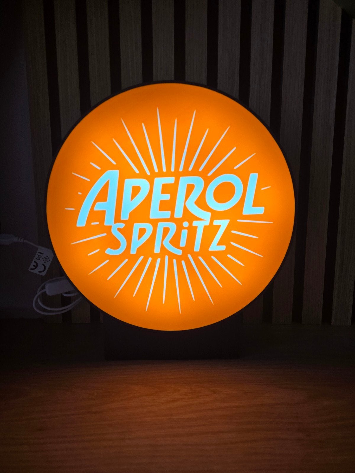 Aperol Spritz LED Lamp - Sfeervolle Verlichting, Nieuw, Kunststof, Ophalen of Verzenden, Oranje