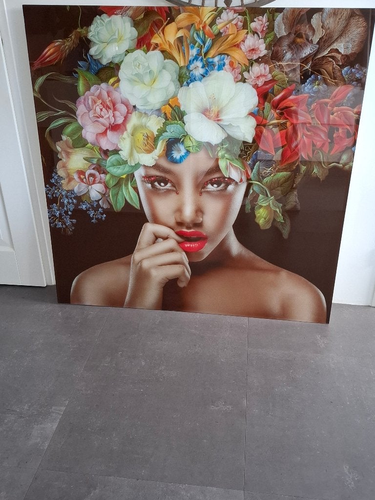 Schilderij op glas, Antiek en Kunst, Ophalen, Glas, Achter glas, Overige technieken