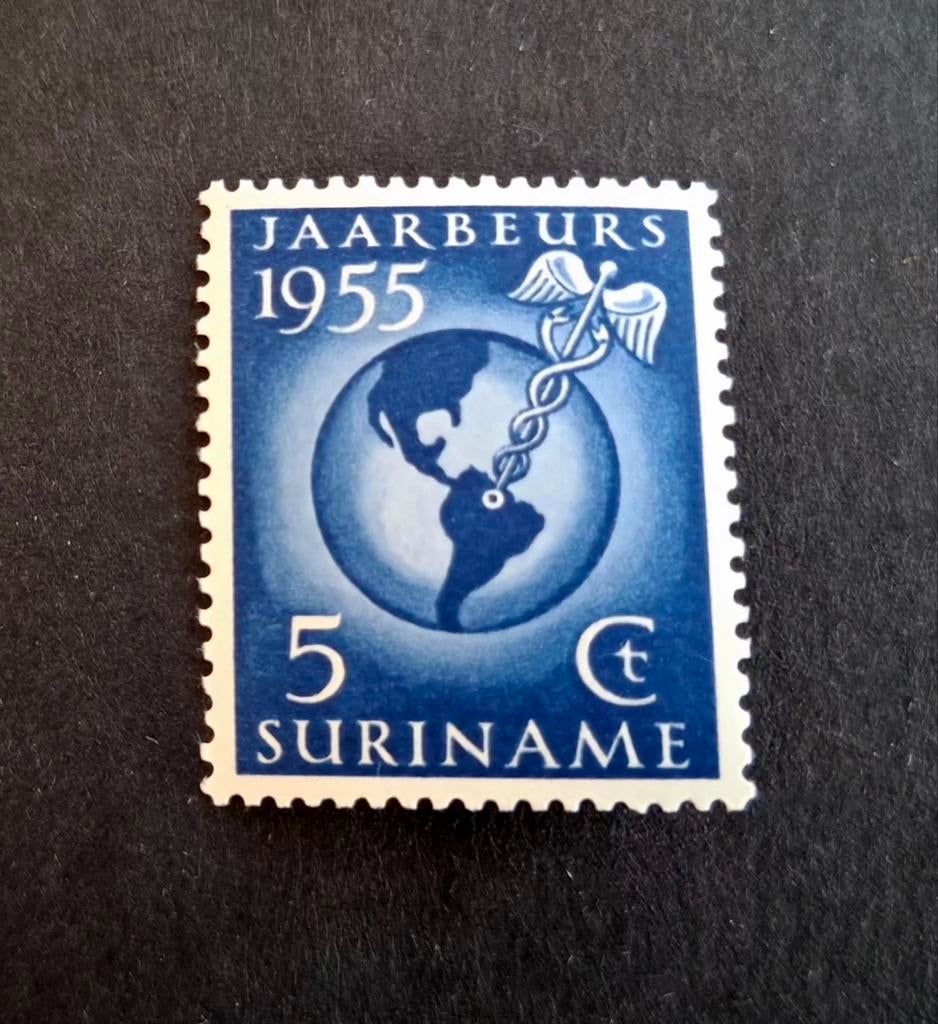 Suriname 1955 323 Jaarbeurs Ongebruikt, Postzegels en Munten, Ophalen of Verzenden