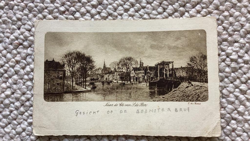 Ansichtkaart Purmerend Beemsterbrug begin 1900. 971, Ophalen of Verzenden, 1920 tot 1940, Gelopen, Noord-Holland
