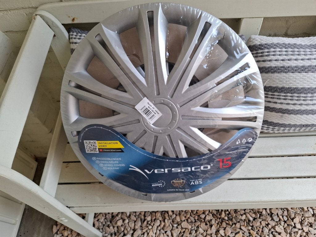 Nieuwe set van 4 versaco spark 15 inch zilveren wieldoppen, Auto diversen, Ophalen of Verzenden, Nieuw