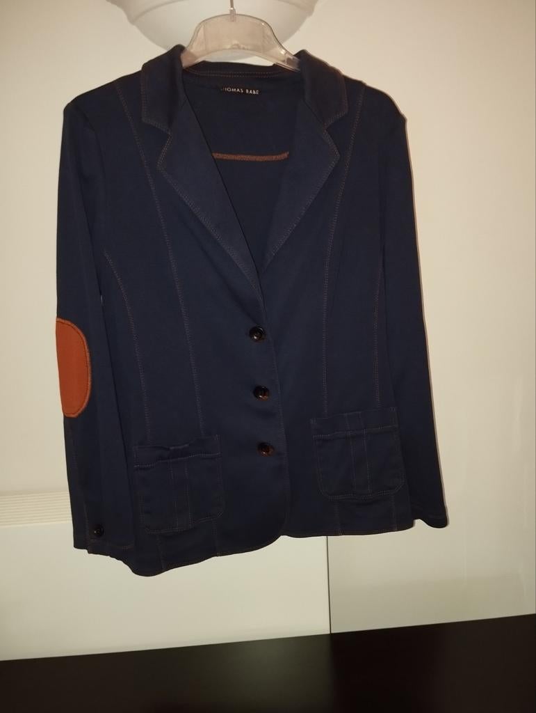 Thomas Rabe blazer met elleboogstukken, Kleding | Dames, Thomas Rabe, Blauw, Maat 42/44 (L), Ophalen of Verzenden