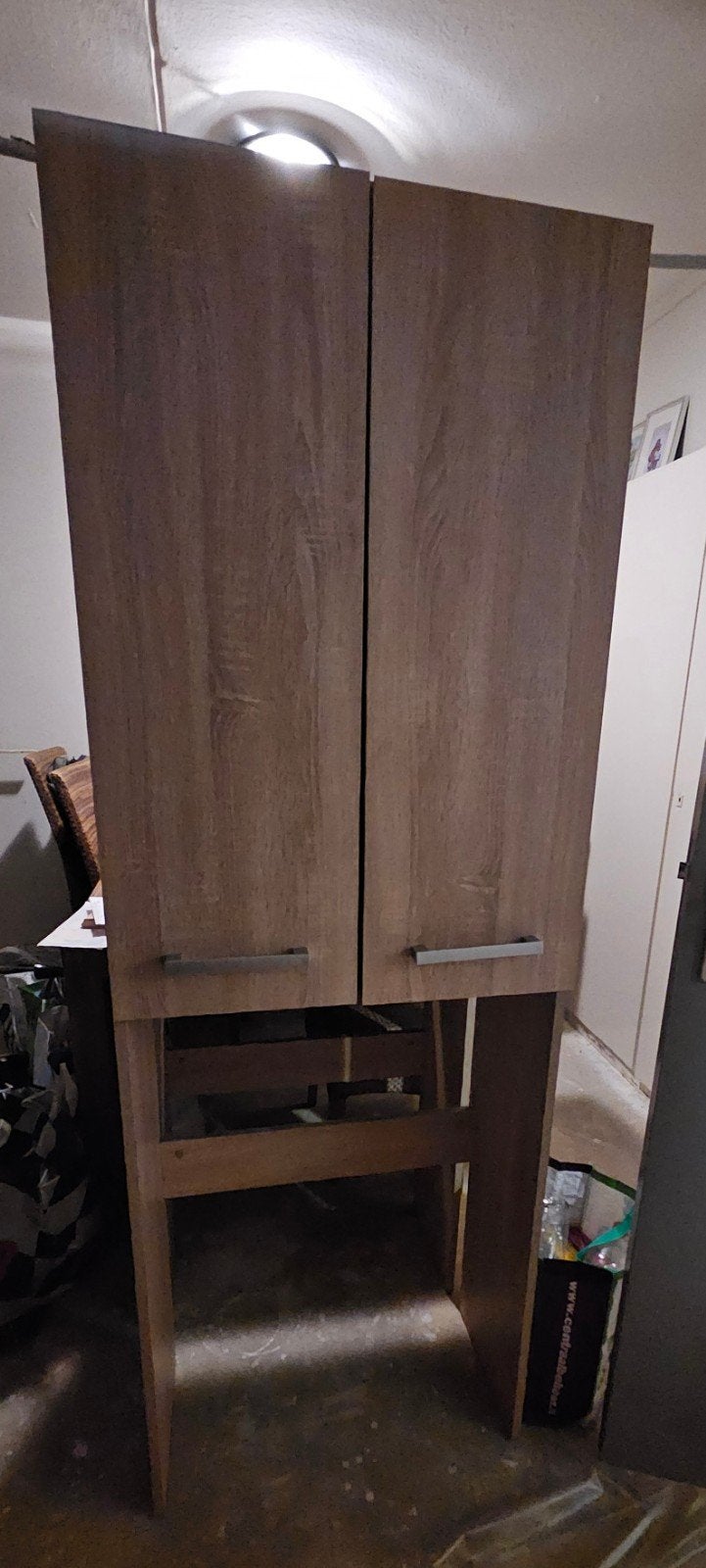 Wasmachine/droger kast met twee deuren, Gebruikt, Modern, 150 tot 200 cm, 25 tot 50 cm