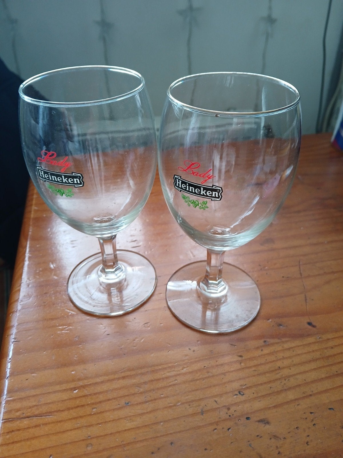 2 Heineken Lady bierglazen, Ophalen of Verzenden