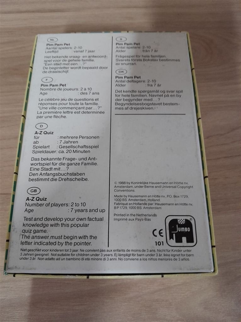 pim pam pet - s3928, Hobby en Vrije tijd, Gezelschapsspellen | Bordspellen, Verzenden, Zo goed als nieuw