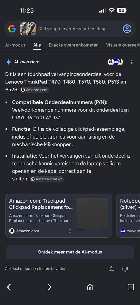 Lenovo ThinkPad T470 T480 T570 T580 P51S Trackpad Clickpad, Ophalen, Nieuw