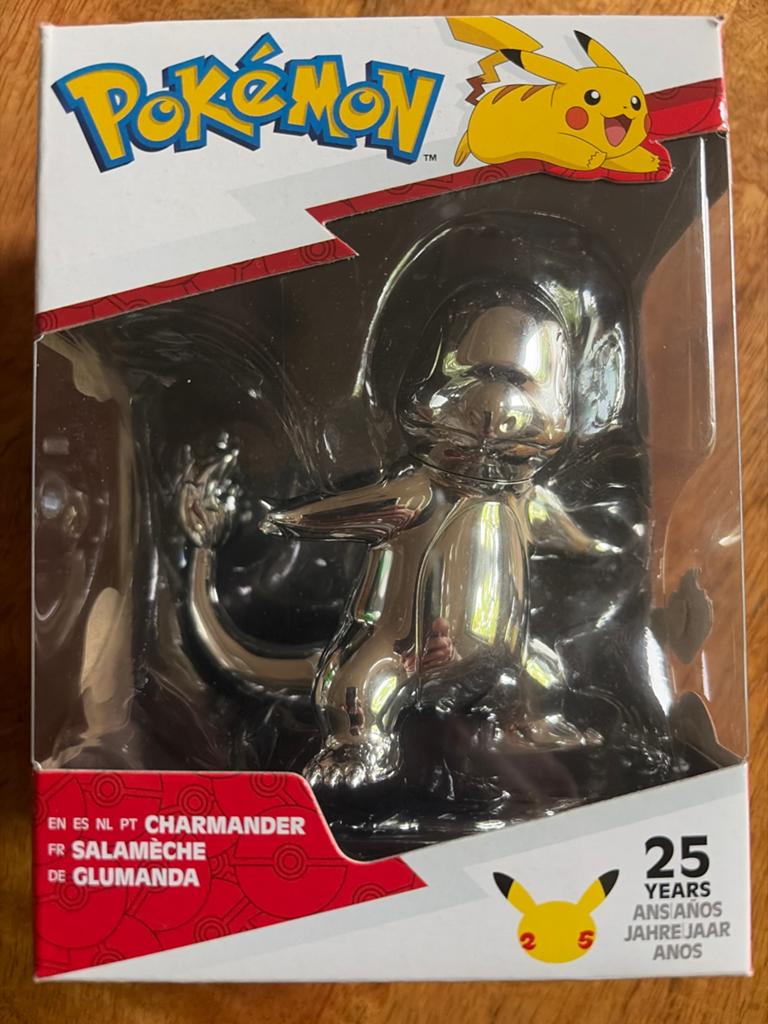 Pokémon Charmander 25 Jaar Jubileum Figuur Zilver, Ophalen, Nieuw