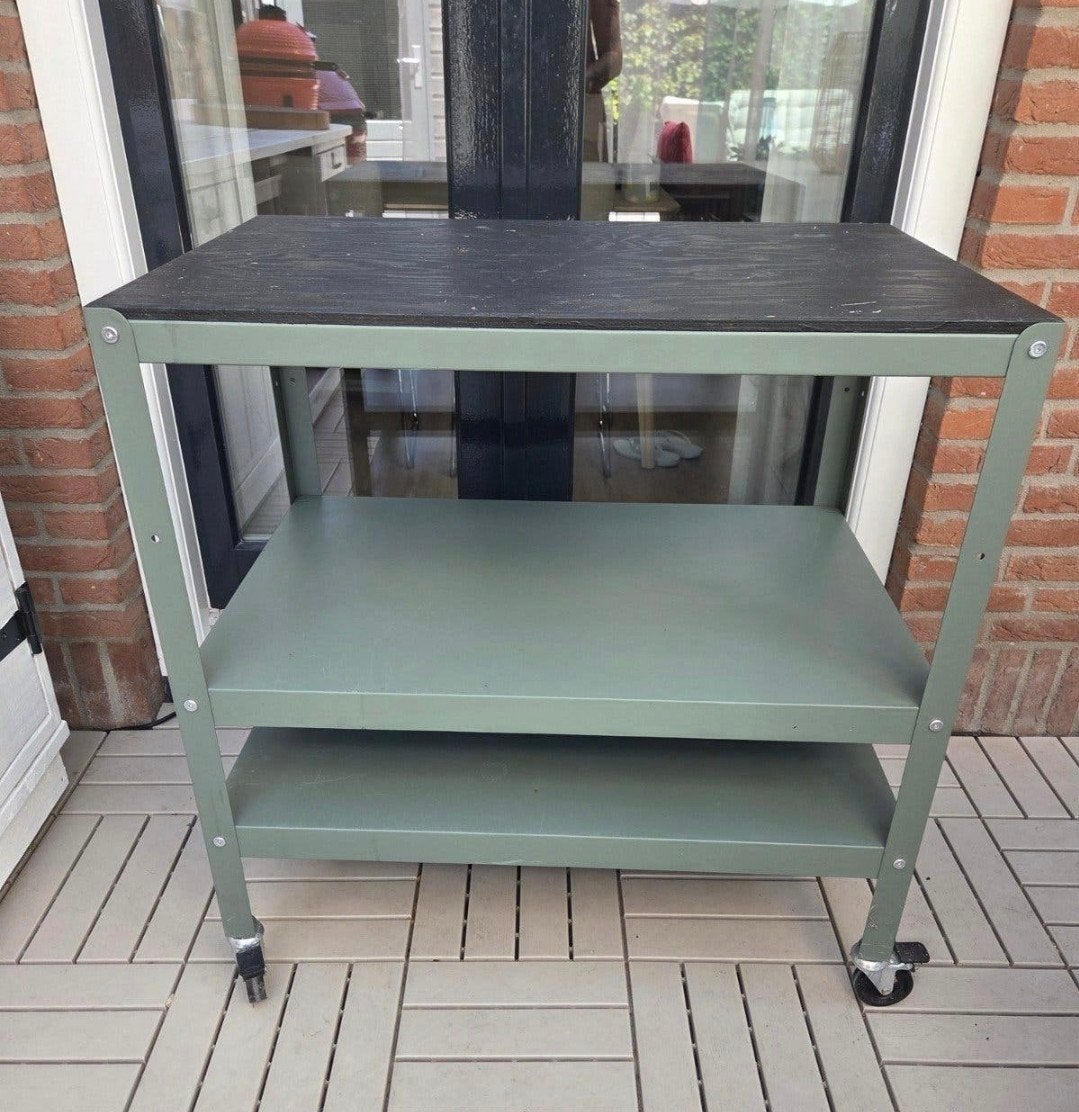Robuuste verrijdbare bijzettafel/serveerwagen, Ophalen, Zo goed als nieuw