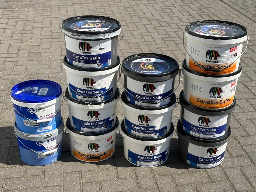 Caparol Capatex Satin | Zijdeglans Muurverf, Ophalen, Gebruikt, Wit, Verf
