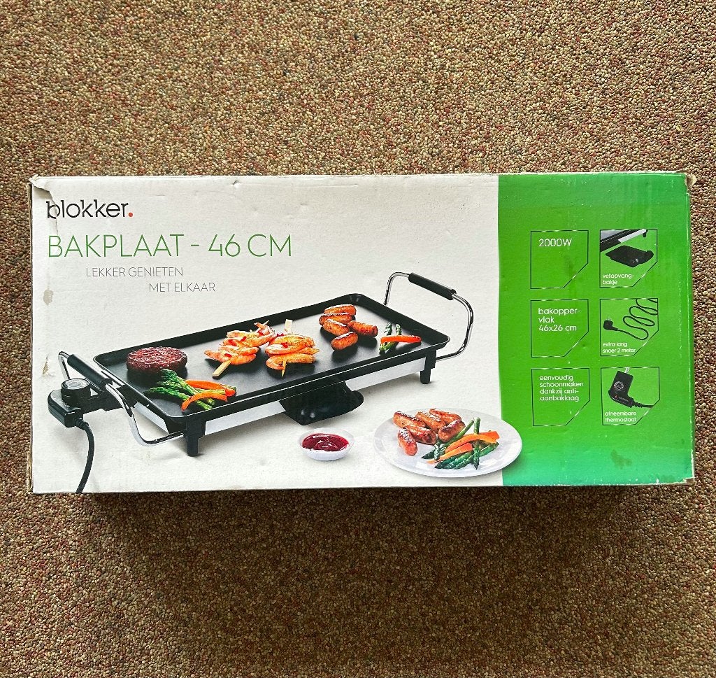 Bakplaat, Ophalen, Zo goed als nieuw, Tafelgrill