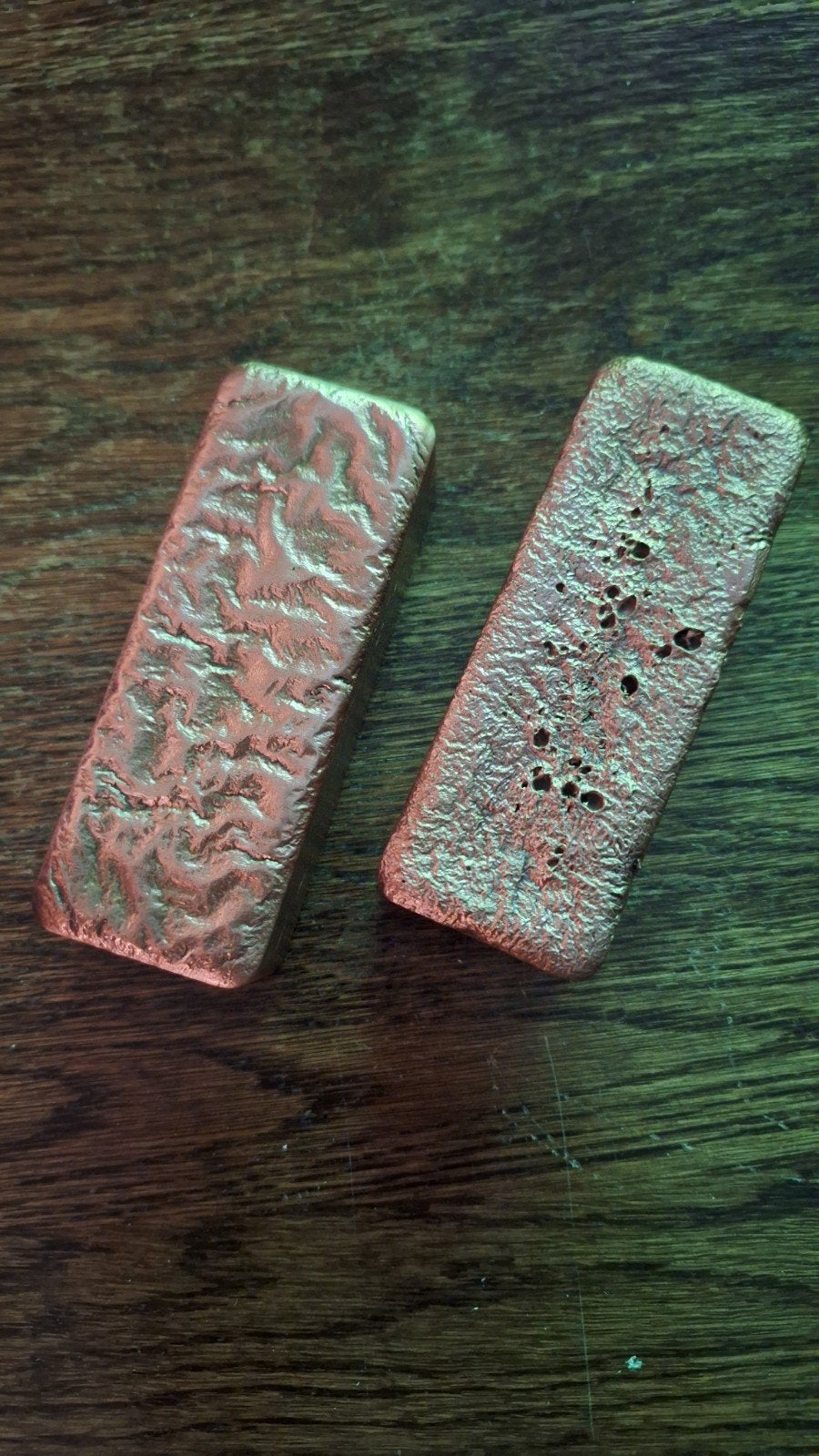 2 stuks Koperen Baar - 99,9 CU, Ophalen of Verzenden, Koper