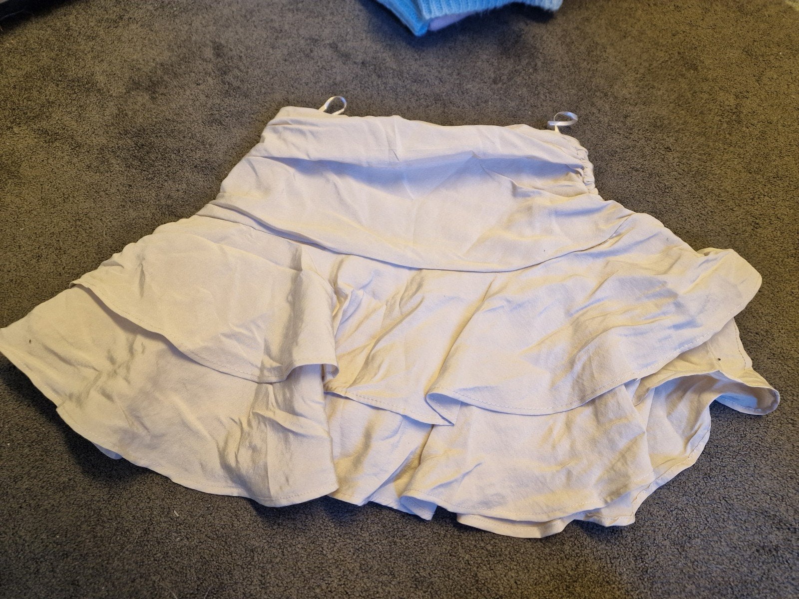 Beige rokje met ruches - Maat XS, Beige, Ophalen of Verzenden, Zo goed als nieuw, Maat 34 (XS) of kleiner