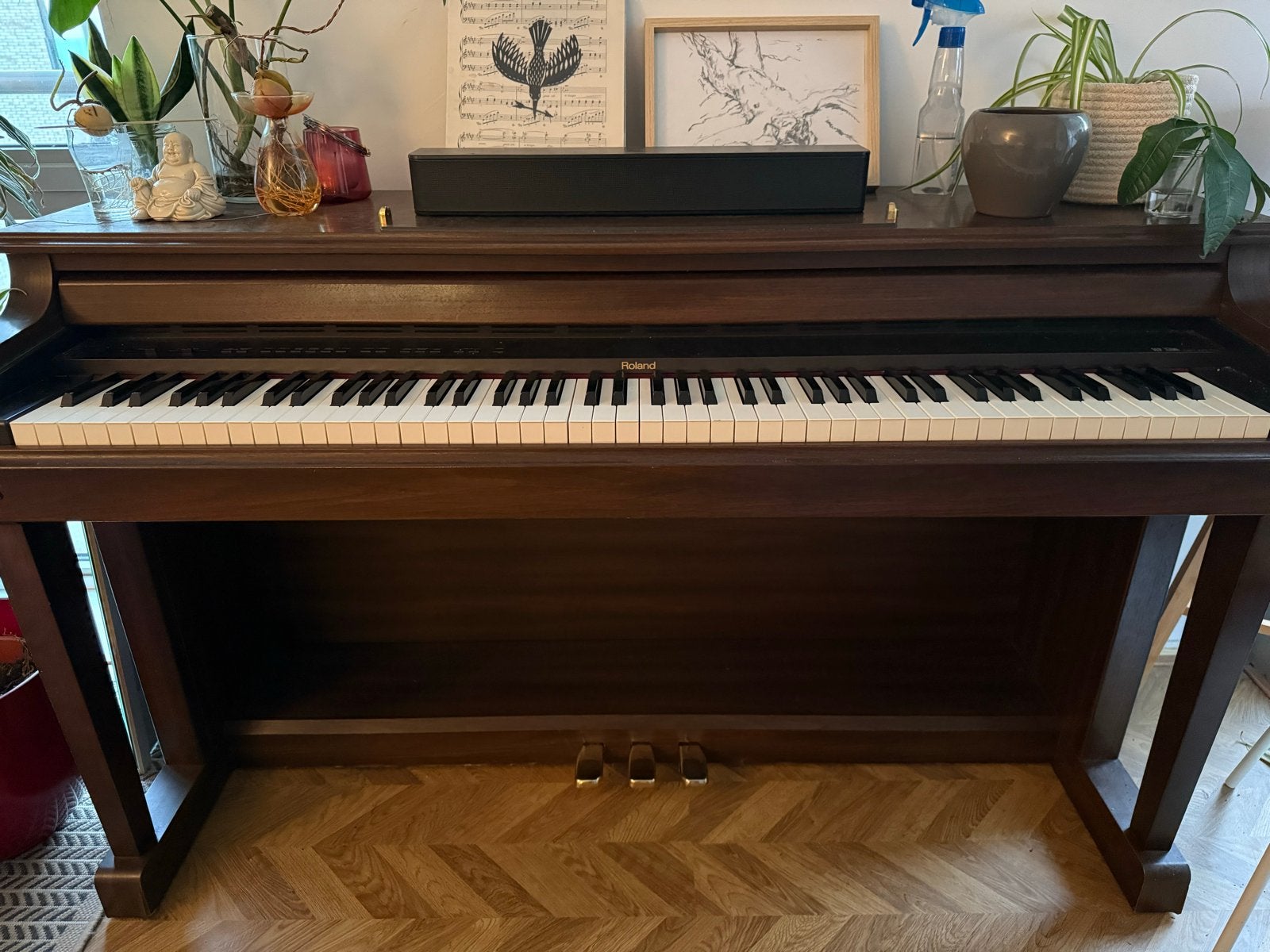 Roland HP-5700 Digitale Piano - Goede staat, Muziek en Instrumenten, Ophalen, Gebruikt, Bruin, Digitaal