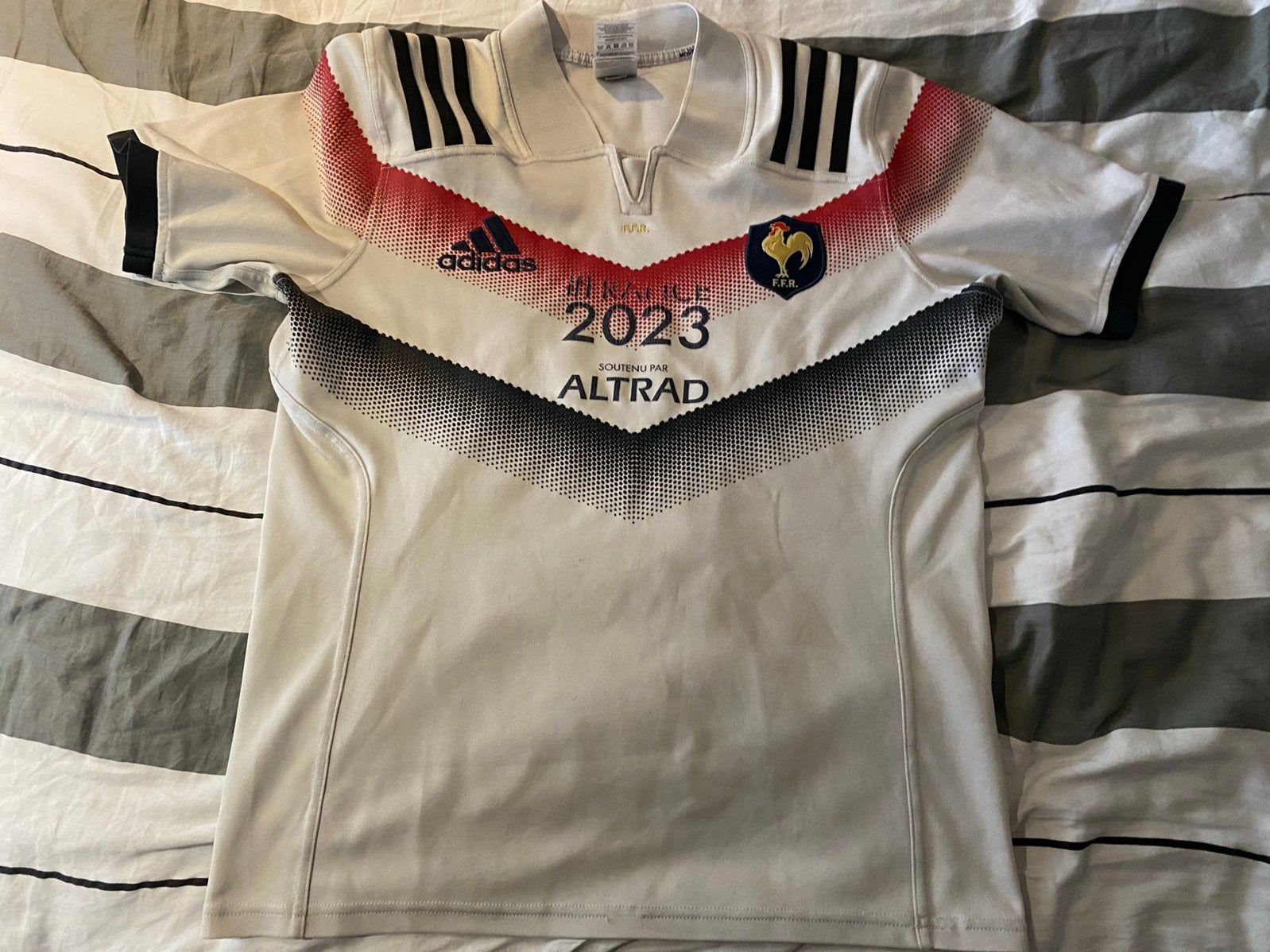 Frankrijk Wit Rugby Shirt (Large), Verzenden, Zo goed als nieuw, Kleding
