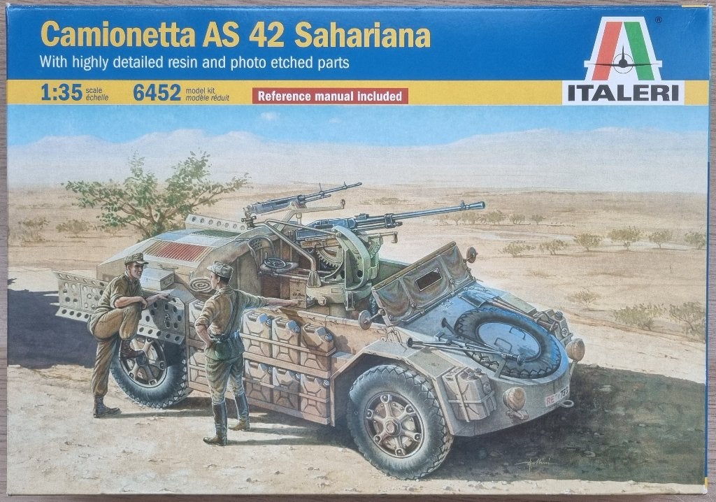 Italeri 1:35 #6452 WWII Italian Camionetta AS 42 Sahariana, Hobby en Vrije tijd, Modelbouw | Auto's en Voertuigen, Italeri, 1:32 tot 1:50