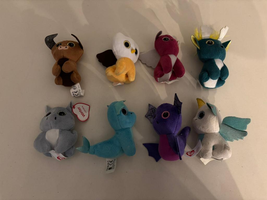 McDonalds set 8 ty beanie fantasia dragons mini knuffels!, Ophalen of Verzenden, Zo goed als nieuw, Overige typen