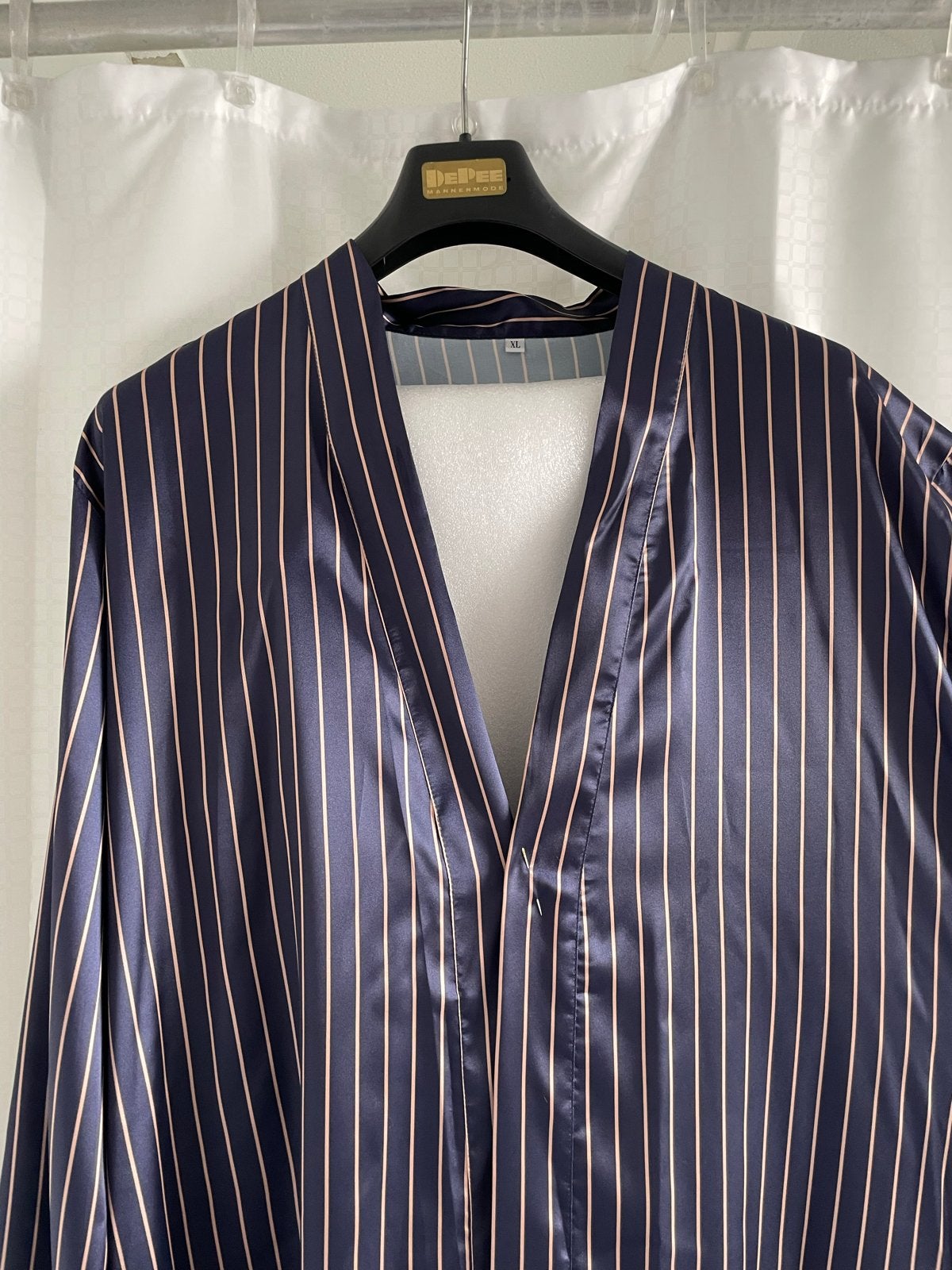 Heren badjas/kimono met streepjespatroon - XL, Ophalen of Verzenden, Nieuw, Maat 56/58 (XL)