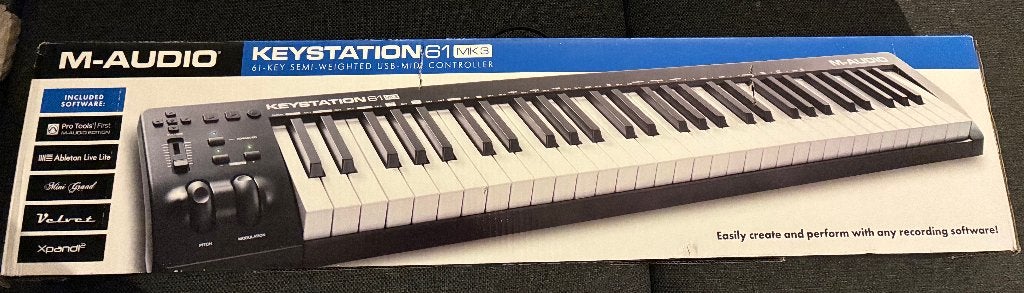 M-AUDIO KEYSTATION 61 MK3, 61 toetsen, Zo goed als nieuw, Aanslaggevoelig, Ophalen