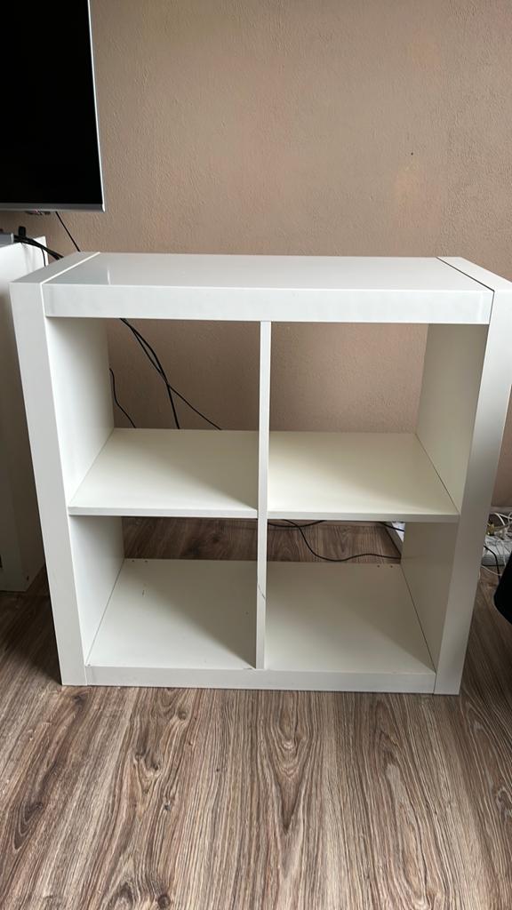 Kallax kast wit vier vakken, Ophalen, Gebruikt, Minder dan 150 cm, Minder dan 100 cm