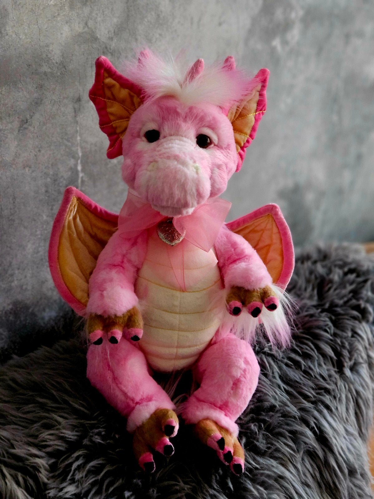 Charlie Bears Festoon Draak Roze Knuffelbeer, Overige merken, Overige typen, Ophalen of Verzenden, Middelgroot (20 tot 80 cm)