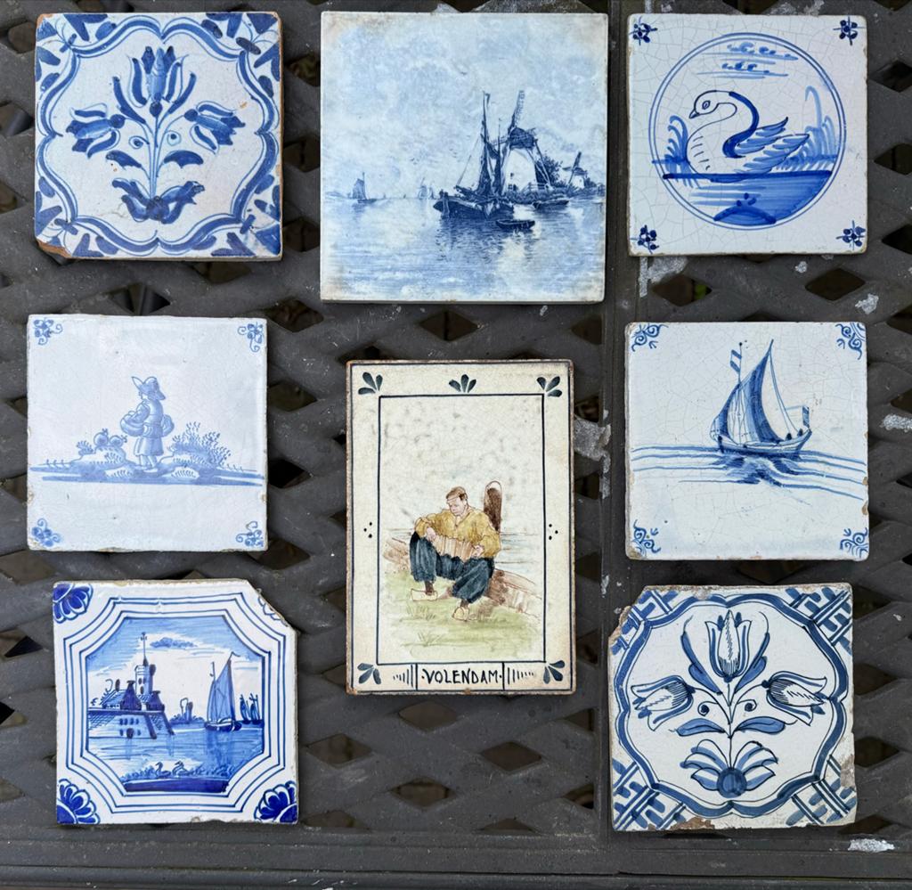 Prachtige antieke Oud Hollandse tegeltjes - Diverse motieven, Ophalen of Verzenden