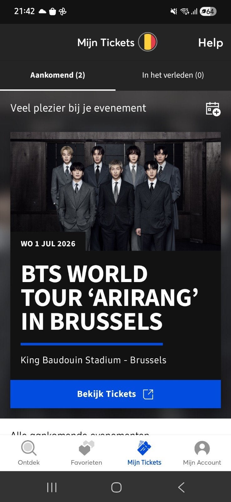 BTS 2 standing tickets  VAK A samen 360 euro, Tickets en Kaartjes, Twee personen