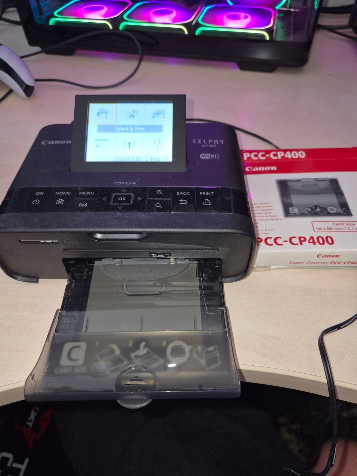 Canon Selphy CP1300 Fotoprinter met PCC-CP400, Computers en Software, Fotoprinter, Canon, Ophalen of Verzenden, Zo goed als nieuw