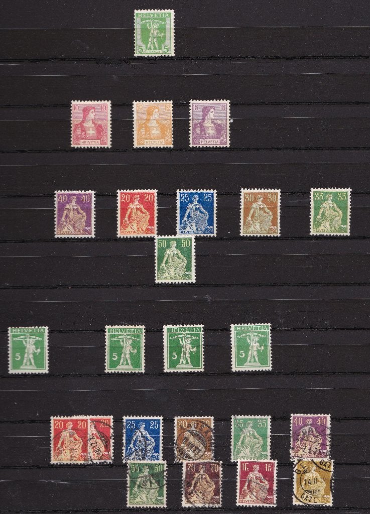 Zwitserland Minr. 97 - 113. Grote collectie postfris + gest., Ophalen of Verzenden, Postfris
