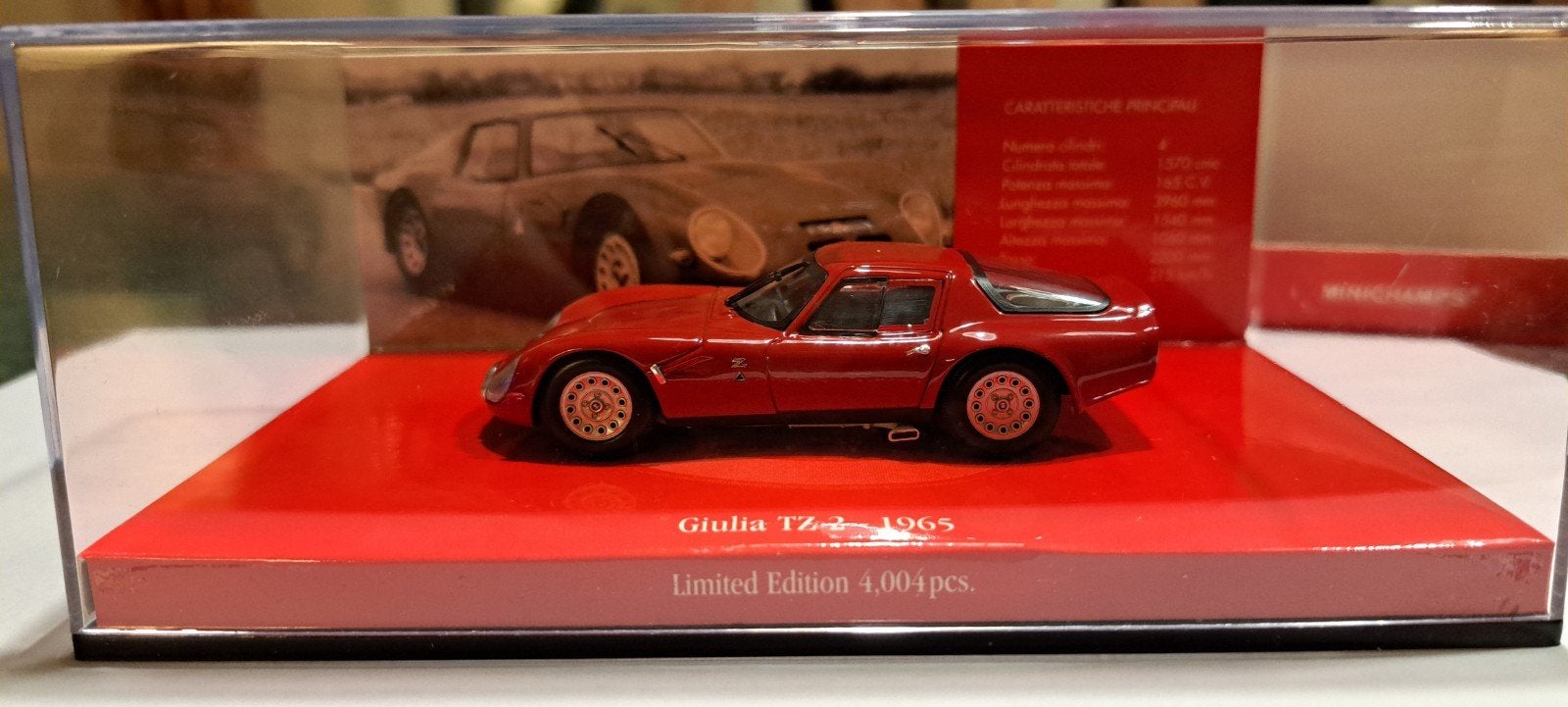 alfa romeo tz 2 1:43, Ophalen of Verzenden, Auto, MiniChamps