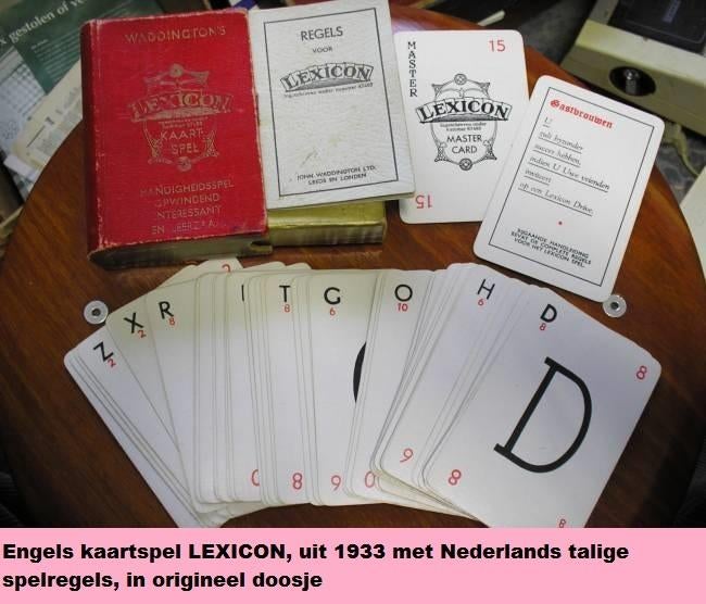 uit 1933, Engelse kaartspel, LEXICON DRIVE, Ophalen of Verzenden, Zo goed als nieuw, Speelkaart(en)